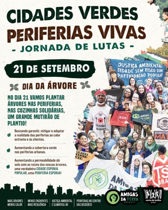 Cidades Verdes, Periferias Vivas: Vem somar na Mobilização Popular de 21 de Setembro