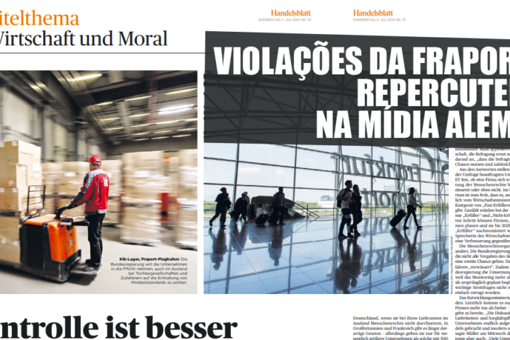 Violações da Fraport repercutem na mídia alemã